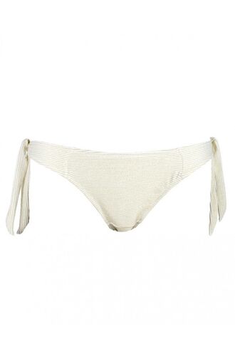 Μαγιό slip Rock Club - Λευκό Lurex - Μπικίνι δετό - Κανονικό