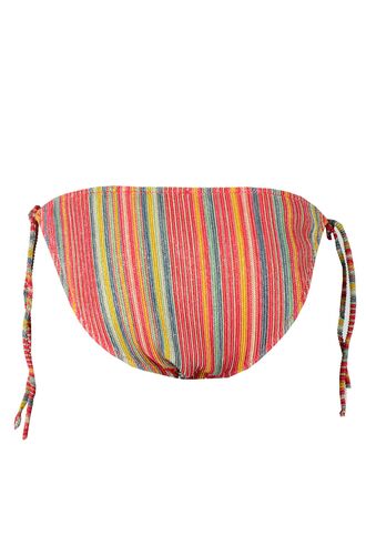 Μαγιό slip Rock Club - Μπικίνι - Δετό - Κανονικό - Κοραλί/Ριγέ Lurex