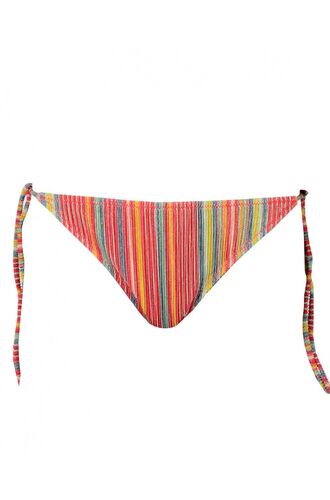 Μαγιό slip Rock Club - Μπικίνι - Δετό - Κανονικό - Κοραλί/Ριγέ Lurex