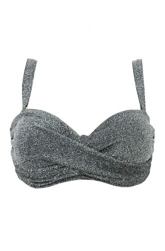 Μαγιό Strapless Rock Club - Bikini Μαύρο - Μεγάλο στήθος - Cup D