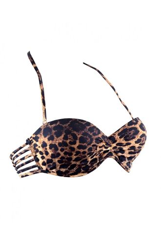 Μαγιό Strapless Rock Club - Bikini push-up - Animal - Cup B