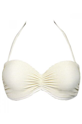 Μαγιό Strapless Rock Club - Λευκό Lurex - Bikini push-up - Cup B
