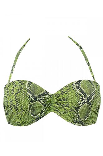 Μαγιό Strapless Rock Club - Snake print - Bikini push-up - Cup B