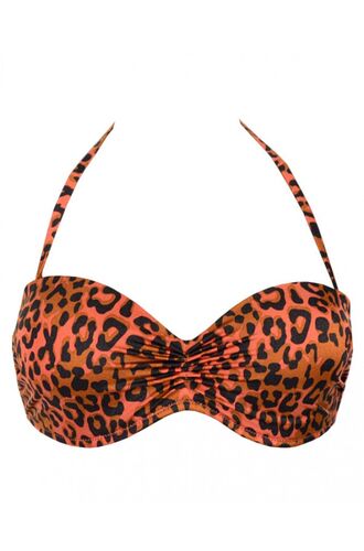 Μαγιό Strapless Rock Club - Wild print - Bikini push-up - Cup B