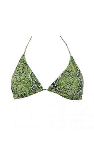 Μαγιό τρίγωνο Rock Club - Χακί Snake - τοπ Bikini - Cup B/C