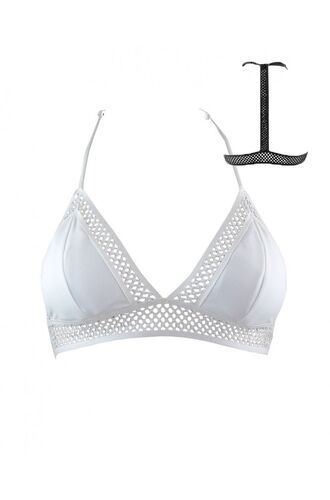 Μαγιό τρίγωνο Rock Club - Λευκό τοπ Bikini - Cup C