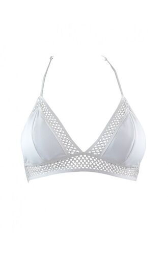 Μαγιό τρίγωνο Rock Club - Λευκό τοπ Bikini - Cup C