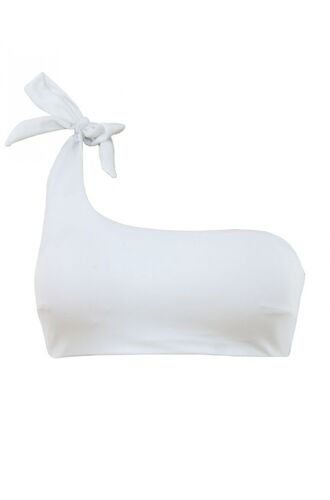 Μαγιό τρίγωνο Rock Club - Λευκό τοπ Bikini - Ένας ώμος