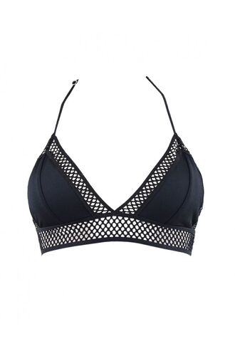 Μαγιό τρίγωνο Rock Club - Μαύρο τοπ Bikini - Cup C