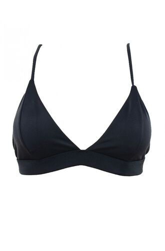 Μαγιό τρίγωνο Rock Club - Μαύρο - Τοπ Bikini - Σταθερό cup C