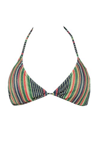 Μαγιό τρίγωνο Rock Club - Μπλε Ριγέ Lurex - Τοπ Bikini - Cup B/C