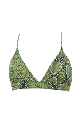 Μαγιό τρίγωνο Rock Club - Snake print - Τοπ Bikini - Σταθερό cup C