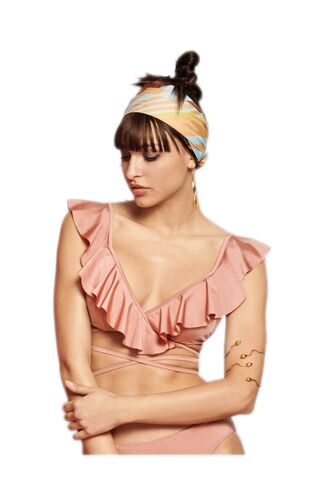 Μαγιό τρίγωνο top Rock Club - Nude Bikini - Κρουαζέ