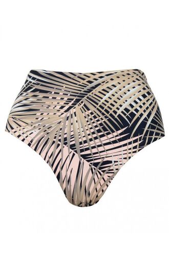 Ψηλόμεσο μαγιό Rock Club - Sahara print - Mix and Match slip - Barazil