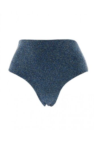 Ψηλόμεσο μαγιό slip Rock Club - Mix and Match σλιπ κανονικό - Lurex Μπλε