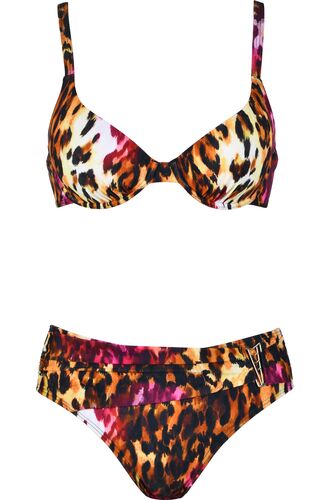 Σετ Γυναικείο μαγιό Naturana - Μπικίνι - Plus size - Animal - Cup D