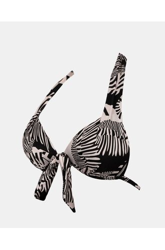 Γυναικείο Μαγιό Push Up τρίγωνο Rock Club - Macacao print - Bikini - Lycra - Cup B