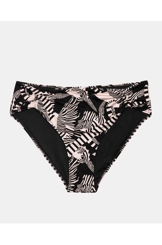 Γυναικείο Μαγιό slip Plus Size Rock Club - Macacao print- Μπικίνι με σούρες - Lycra