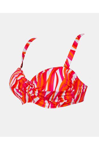 Γυναικείο Μαγιό Σουτιέν Strapless Rock Club Waves - Κρουαζέ Bikini - Regular Fit - Lycra - Cup D