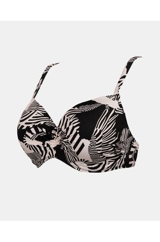 Γυναικείο Μαγιό top Rock Club - Macacao print - Bikini για μεγάλο στήθος - Regular Fit - Lycra - Cup E