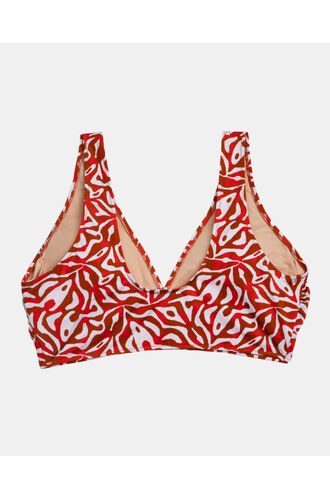 Γυναικείο Μαγιό Crop Top Rock Club - Corals Bikini κρουαζέ - Plus Size - Lycra
