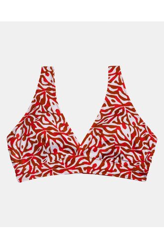 Γυναικείο Μαγιό Crop Top Rock Club - Corals Bikini κρουαζέ - Plus Size - Lycra