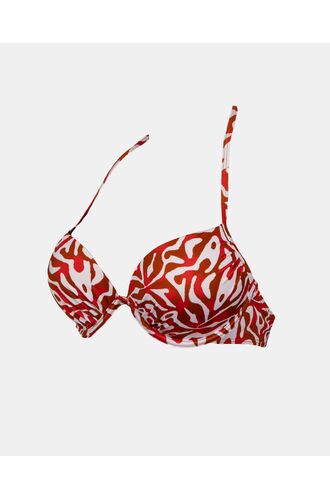 Γυναικείο Μαγιό Push Up Rock Club - Corals print - Ενίσχυση - Regular Fit - Lycra - Cup - B