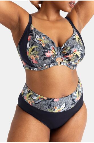 Γυναικείο μαγιό slip Dorina SALAGA - Μπικίνι Μεγάλα μεγέθη - Μαύρο - Regular Fit - Lycra