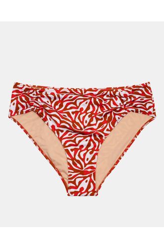 Γυναικείο Μαγιό slip Plus Size Rock Club - Corals print - Μπικίνι με σούρες - Lycra