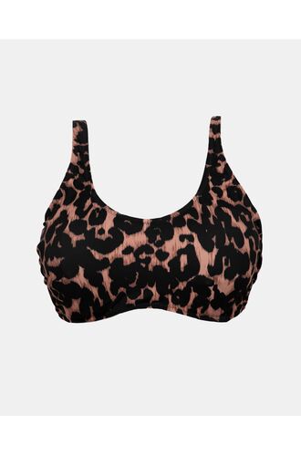 Γυναικείο Μαγιό σουτιέν Rock Club - Μεγάλο στήθος - Animal print Bikini - Regular Fit - Lycra - Cup D