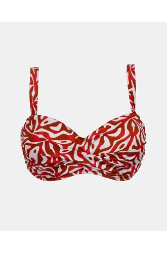 Γυναικείο Μαγιό Σουτιέν Strapless Rock Club Corals - Κρουαζέ - Μεγάλο στήθος - Regular Fit - Lycra - Cup D