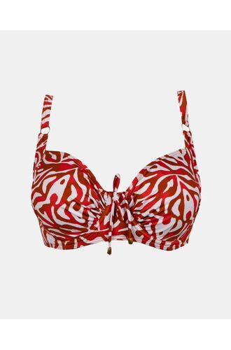 Γυναικείο Μαγιό top Rock Club - Corals print - Bikini για μεγάλο στήθος - Regular Fit - Lycra - Cup E