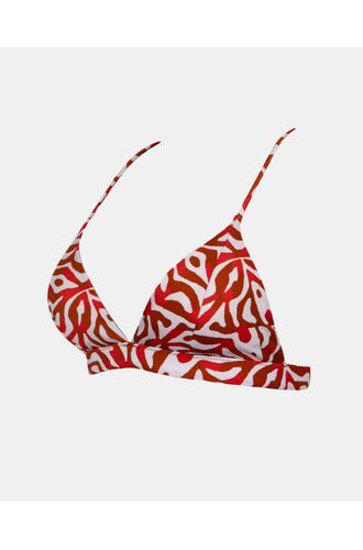 Γυναικείο Μαγιό top Rock Club - Corals print - Bikini Τρίγωνο με Λάστιχο - Regular Fit - Lycra