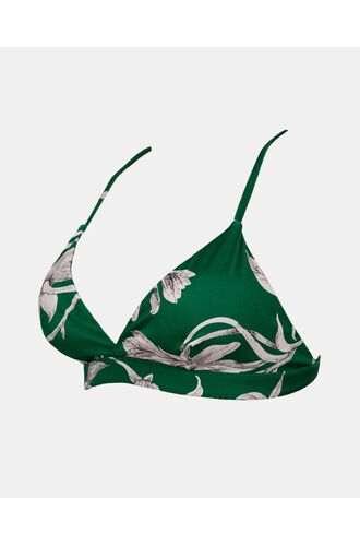 Γυναικείο Μαγιό top Rock Club - Lily print - Bikini Τρίγωνο με Λάστιχο - Regular Fit - Lycra