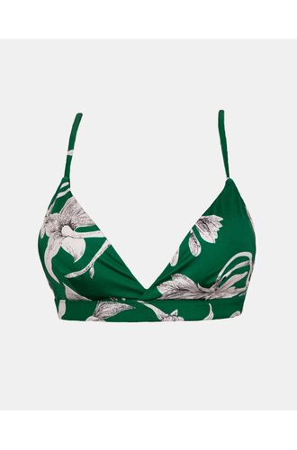 Γυναικείο Μαγιό top Rock Club - Lily print - Bikini Τρίγωνο με Λάστιχο - Regular Fit - Lycra
