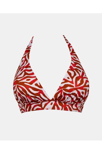 Γυναικείο Μαγιό τρίγωνο Rock Club - Corals Print τοπ Bikini - Σταθερό cup C - Regular Fit - Lycra