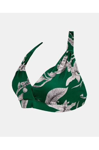 Γυναικείο Μαγιό τρίγωνο Rock Club - Lily print - Σταθερό τοπ Bikini - Regular Fit - Lycra