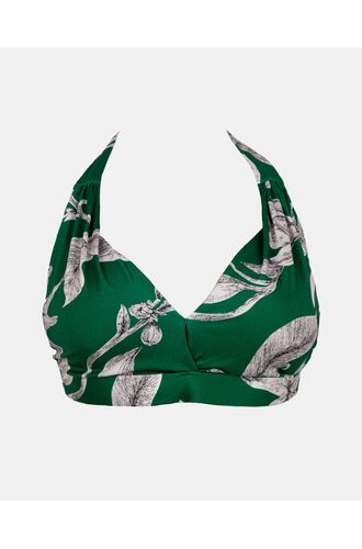 Γυναικείο Μαγιό τρίγωνο Rock Club - Lily print - Σταθερό τοπ Bikini - Regular Fit - Lycra