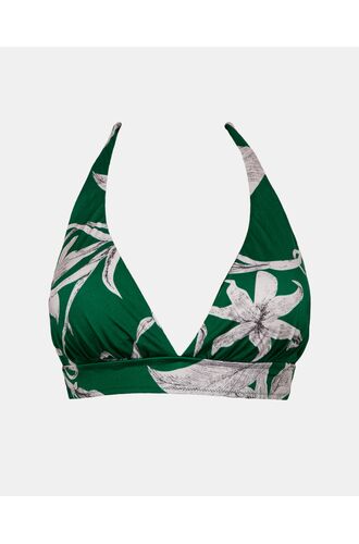 Γυναικείο Μαγιό τρίγωνο Rock Club - Lily Print τοπ Bikini - Σταθερό cup C - Regular Fit - Lycra