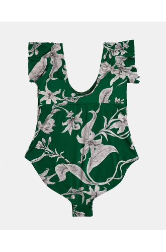 Γυναικείο Plus Size μαγιό ολόσωμο Rock Club - Lily print - Regular Fit - Lycra - Cup E F