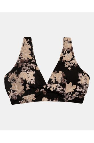 Γυναικείο Μαγιό Crop Top Rock Club - Peony Bikini κρουαζέ - Plus Size - Lycra