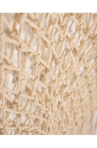 Γυναικείο Beachwear Rock Club - Χειροποίητο Φόρεμα Macrame - Μπεζ με κρόσσια - Regular Fit - Cotton