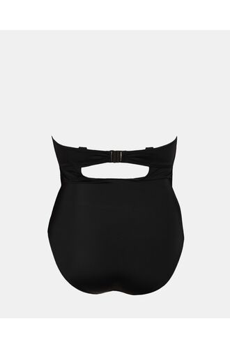 Γυναικείο Γυναικείο Plus Size μαγιό ολόσωμο Rock Club - Μαύρο - Πολυμορφικό - Cup E F -Lycra