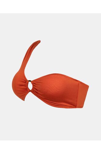 Γυναικείο Μαγιό μπουστάκι Rock Club Terracotta - Τοπ Bikini - Ένας ώμος - Regular Fit - LycraΓυναικείο Μαγιό μπουστάκι Rock Club Terracotta - Τοπ Bikini - Ένας ώμος - Regular Fit - Lycra