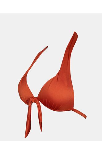 Γυναικείο Μαγιό Push Up τρίγωνο Rock Club - Terracotta - Bikini Cup B - Regular Fit - Lycra