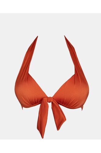 Γυναικείο Μαγιό Push Up τρίγωνο Rock Club - Terracotta - Bikini Cup B - Regular Fit - Lycra