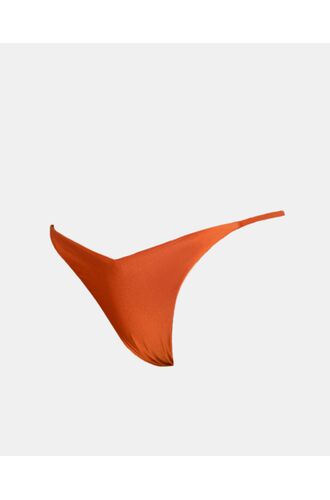 Γυναικείο Μαγιό slip Rock Club - Ψηλό κόψιμο - Terracotta - V σλιπ - Regular Fit - Lycra