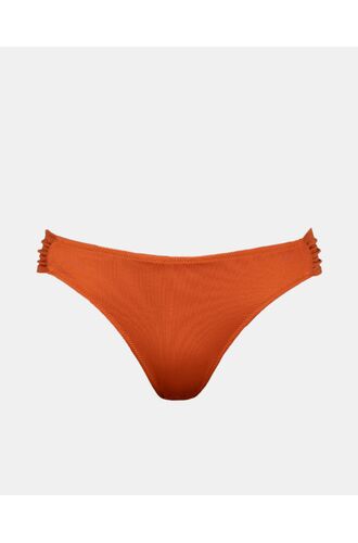 Γυναικείο Μαγιό slip Rock Club - Terracotta - Μπικίνι με σούρες - Regular Fit - Lycra