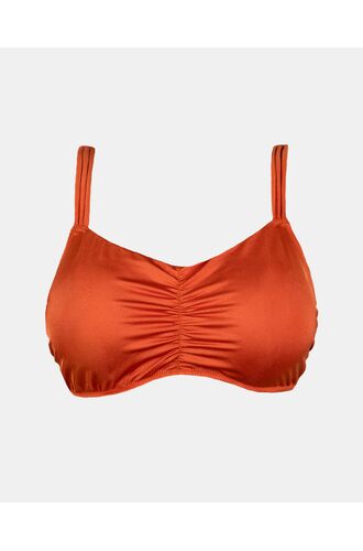 Γυναικείο Μαγιό σουτιέν Rock Club - Μεγάλο στήθος - Terracotta Bikini - Regular Fit - Lycra - Cup E