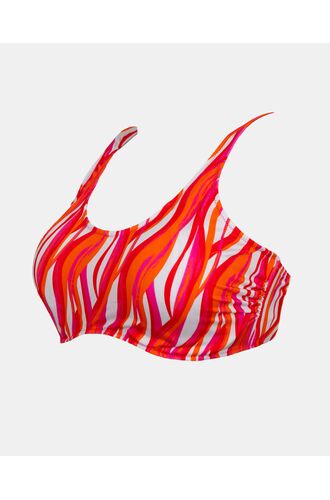 Γυναικείο Μαγιό σουτιέν Rock Club - Μεγάλο στήθος - Waves print Bikini - Regular Fit - Lycra - Cup D